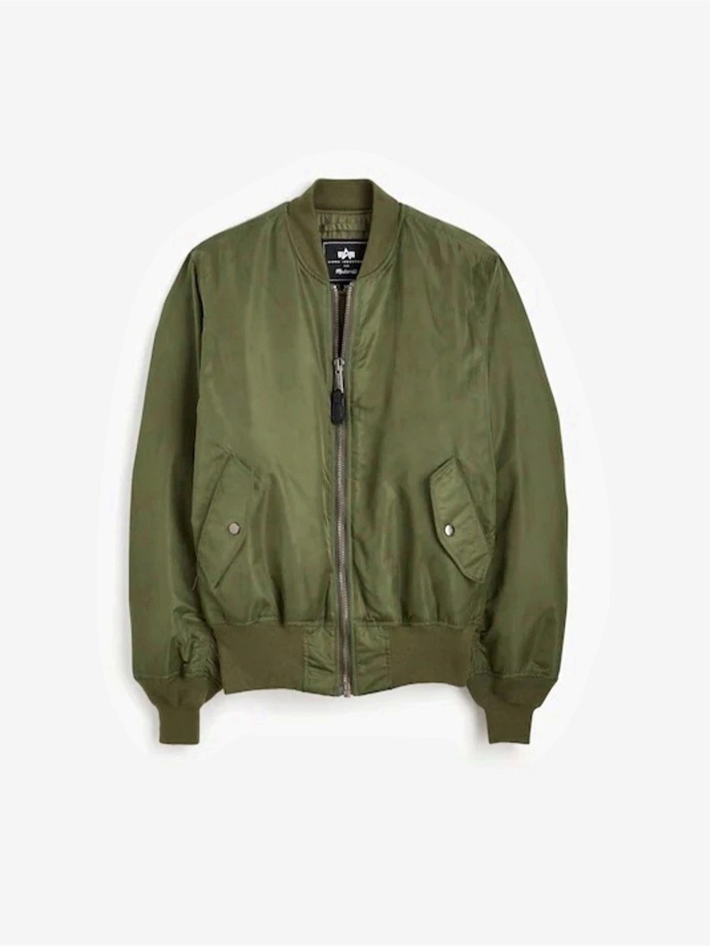 Madewell x Alpha Industries MA-1 Flight Jacket Olive Size Medium